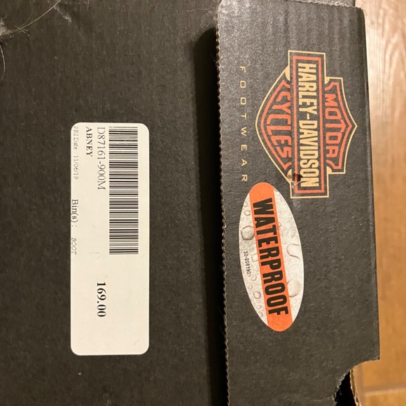 🦅HARLEY DAVIDSON ABNEY BOOTS, 🥾BLACK WITH SILVER STUDS, WATERPROOF - Picture 13 of 16
